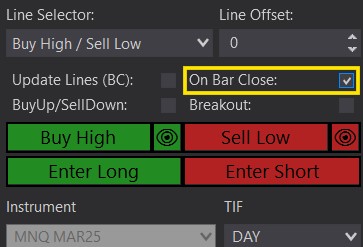 Enter On Bar Close